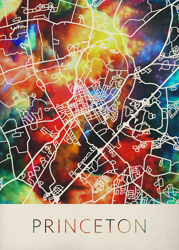 Princeton Watercolor Map