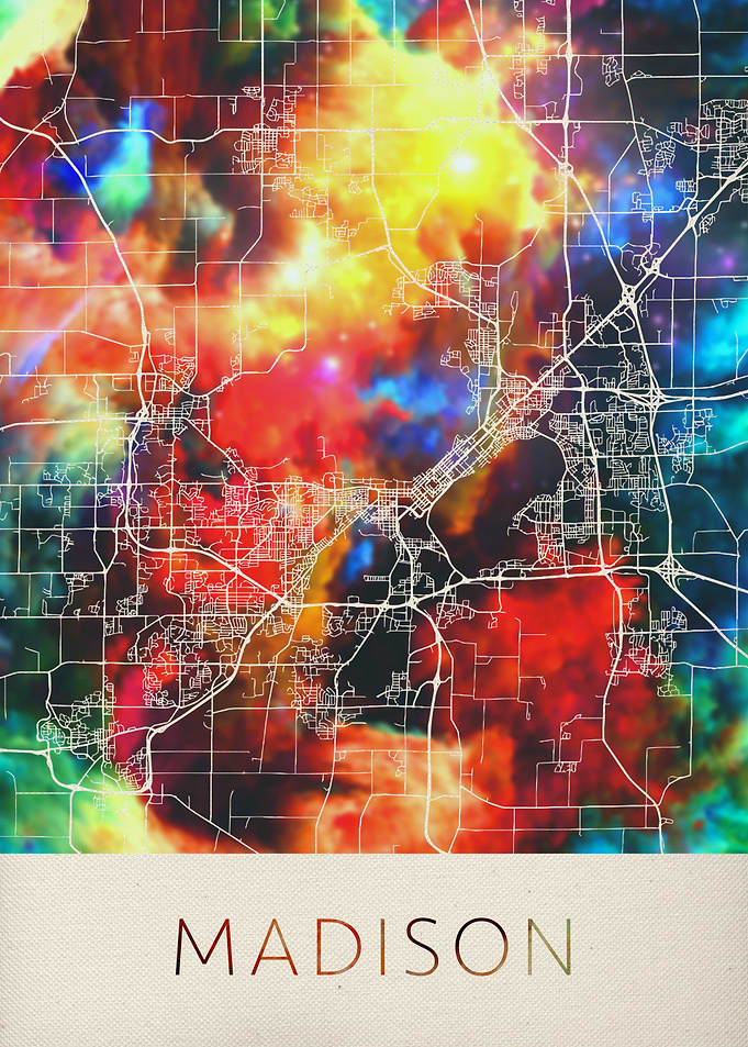 Madison Watercolor Map