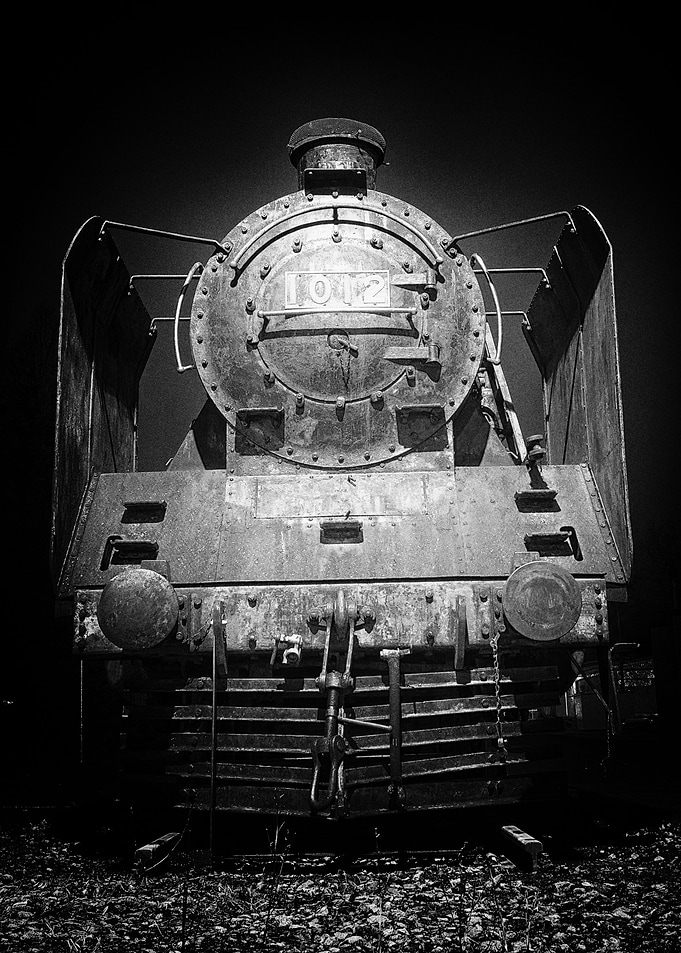 Old Steam Engine By Night