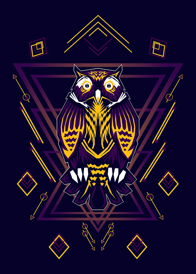 Owl Sacred Geometry Illust