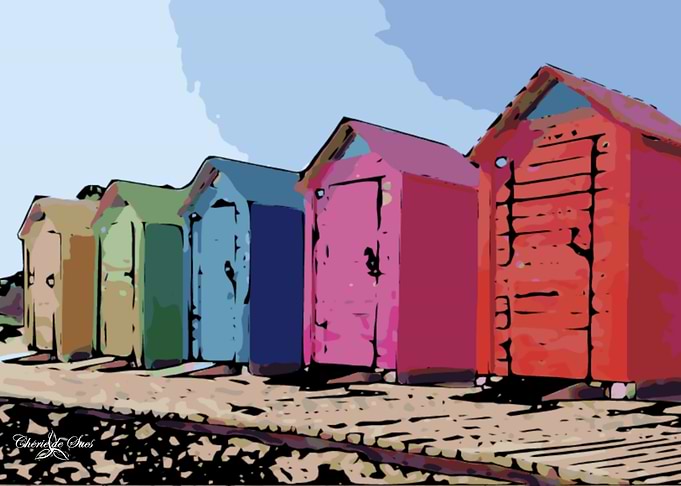 Colorful Beach Cabanas