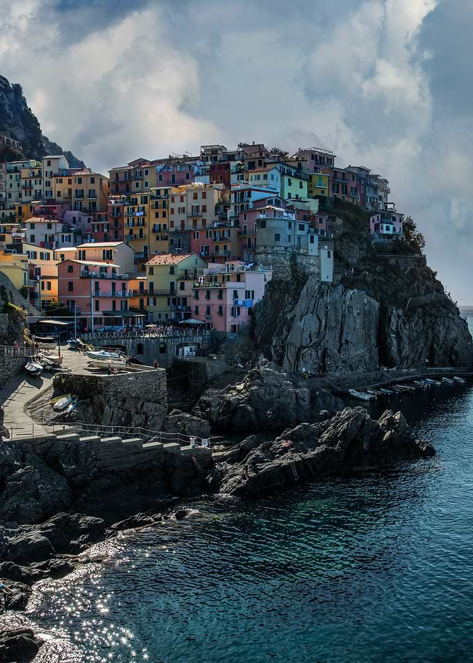Manarola on a cloudy day