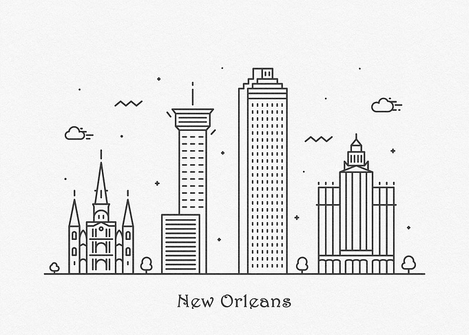 New Orleans City Skyline