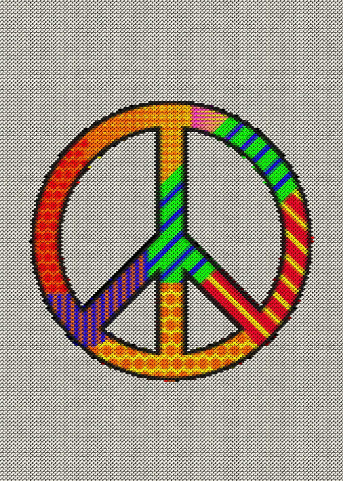 Peace Sign Knitting Style