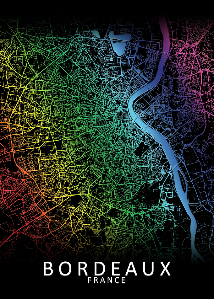 Bordeaux Rainbow City Map