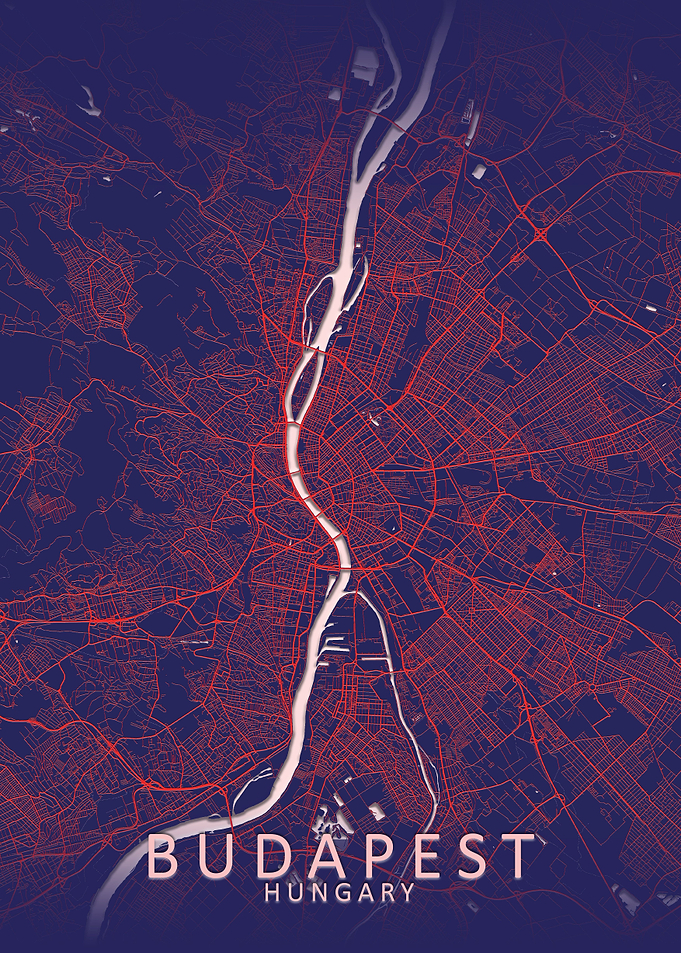 Budapest Dark City Map