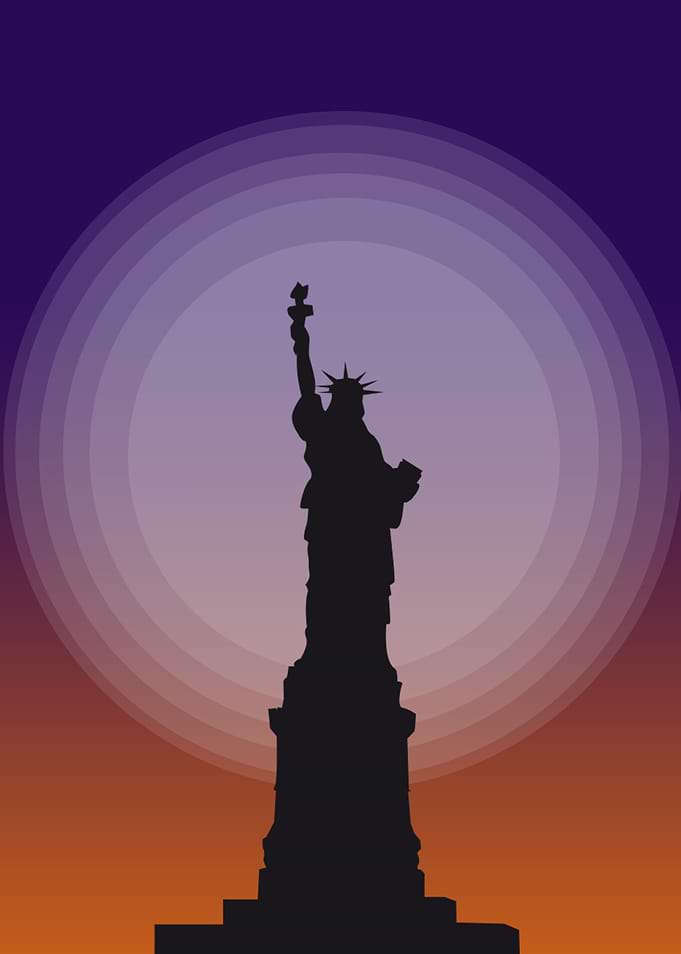 Liberty Pop Art Silhoutte