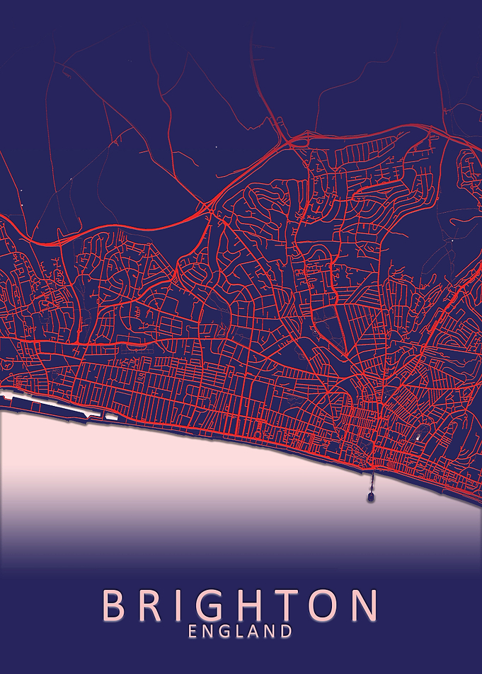 Brighton Blue City Map