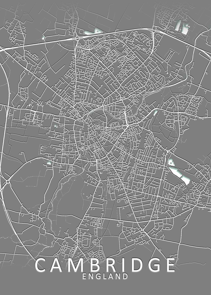 Cambridge Grey city Map