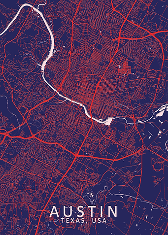 Austin Dark City Map