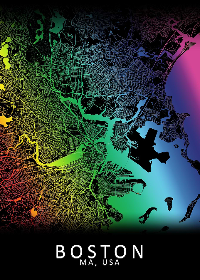 Boston Rainbow City Map