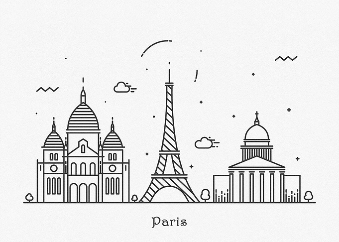 Paris City Skyline
