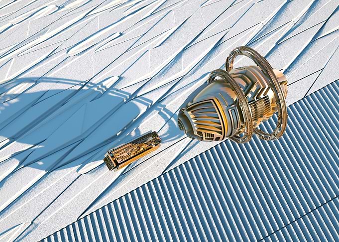 2 space ships dock