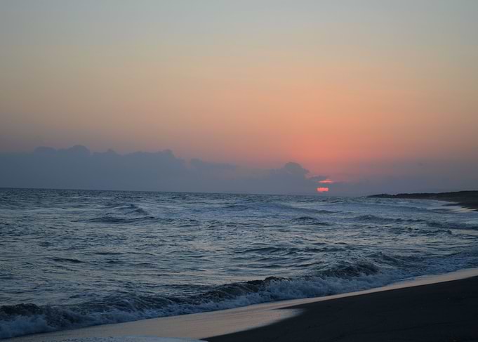 sunset on the sea