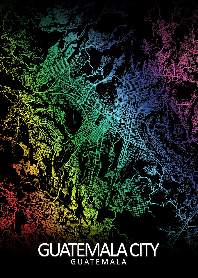 Guatemala City Rainbow Map