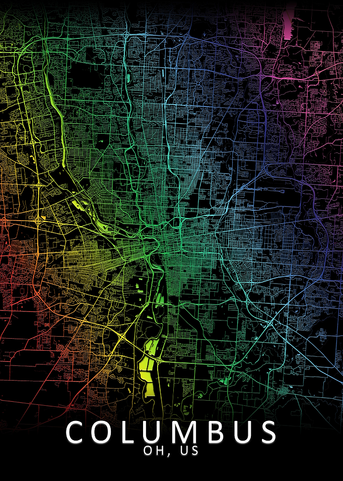 Columbus Rainbow City Map
