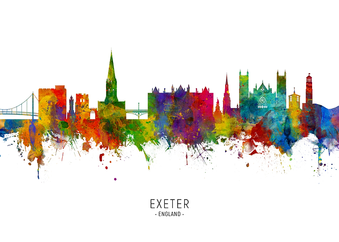 Exeter England Skyline