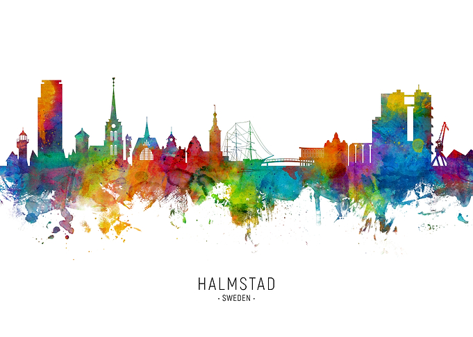 Halmstad Sweden Skyline