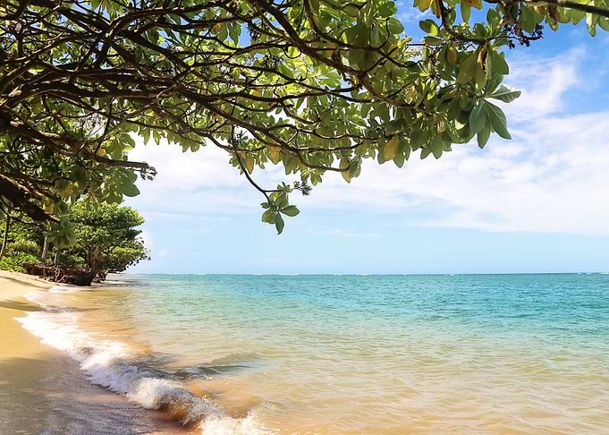 Secluded beach