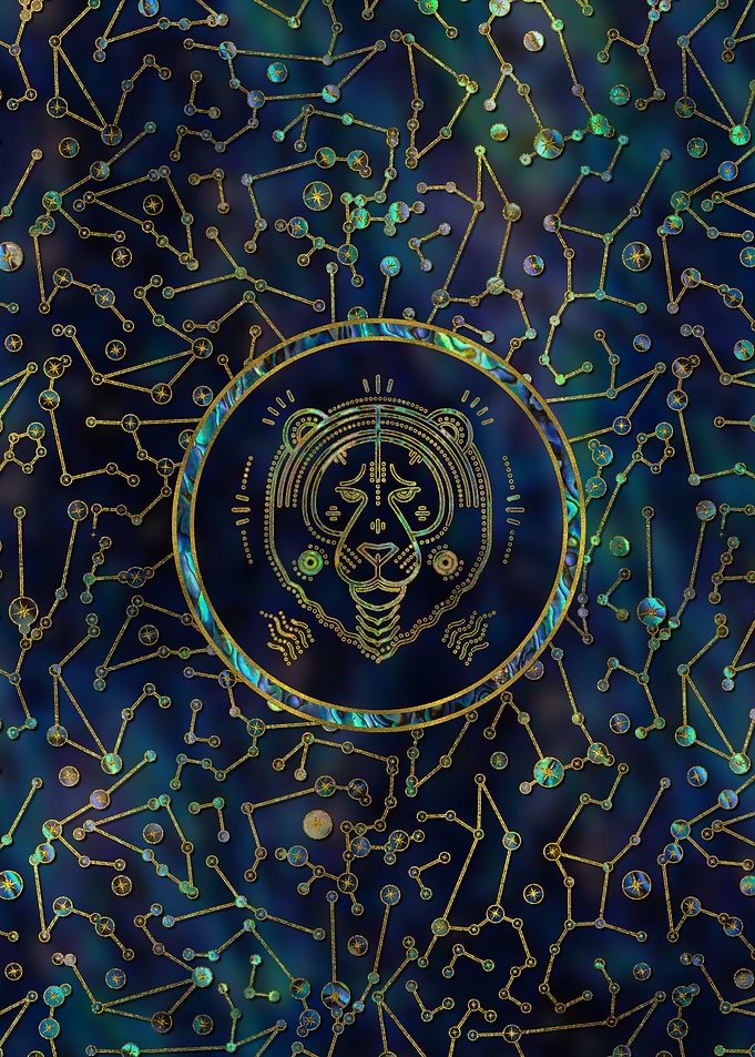 Leo Zodiac Gold Abalone