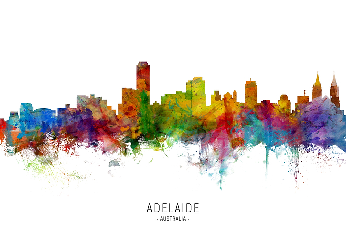 Adelaide Australia Skyline