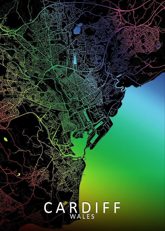 Cardiff Rainbow City map