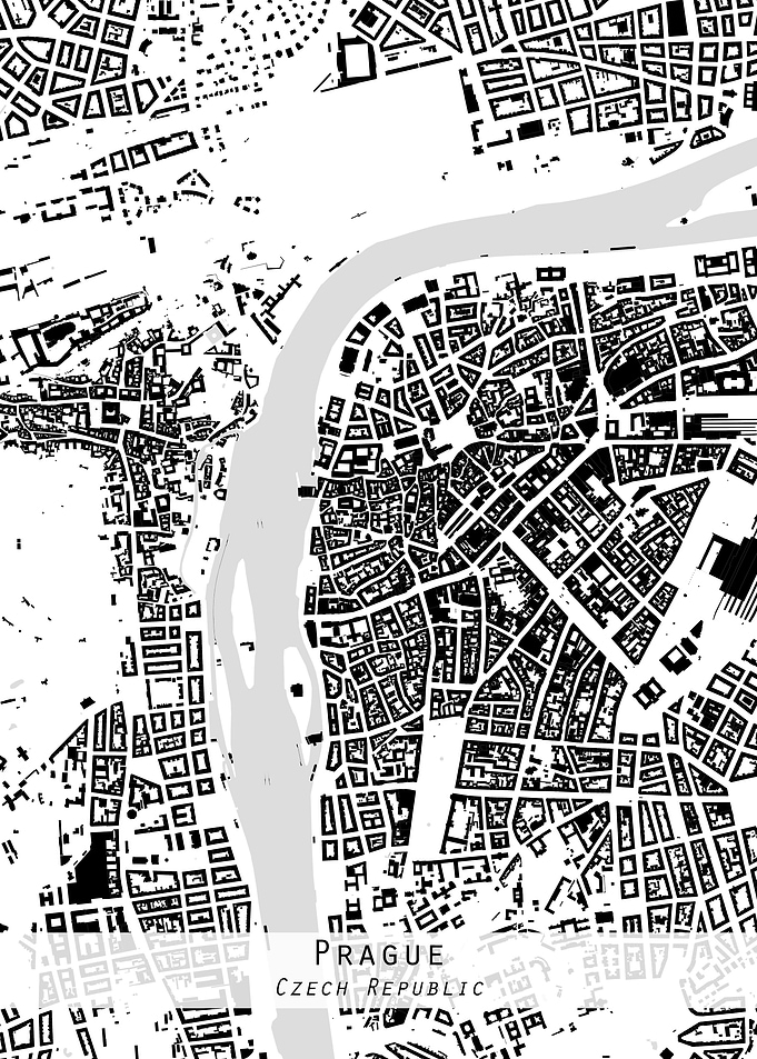Prague city map