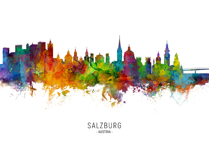 Salzburg Austria Skyline