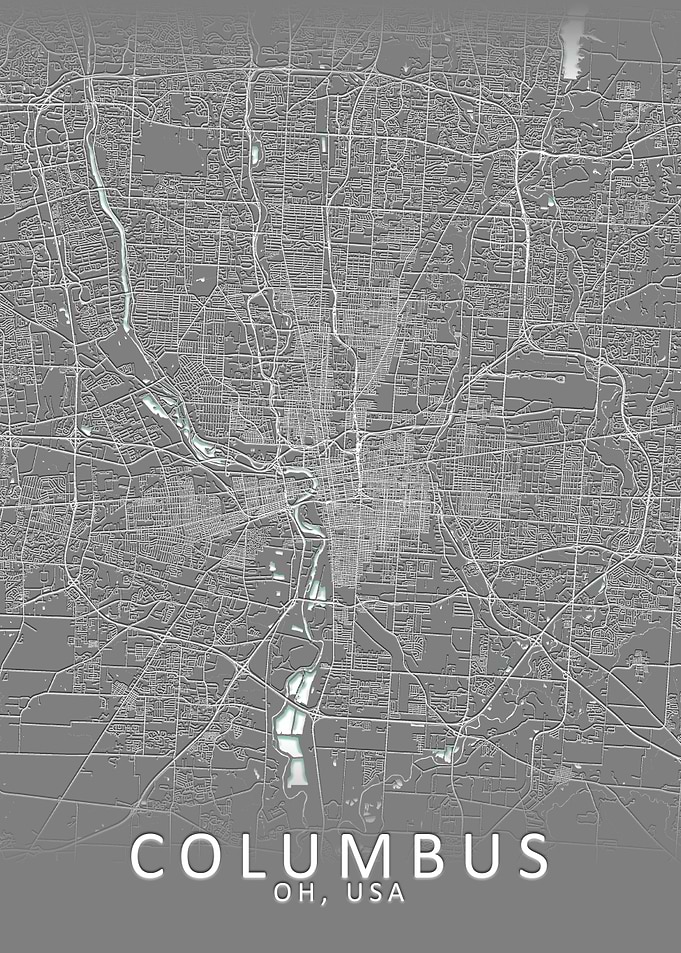 Columbus Grey City Map