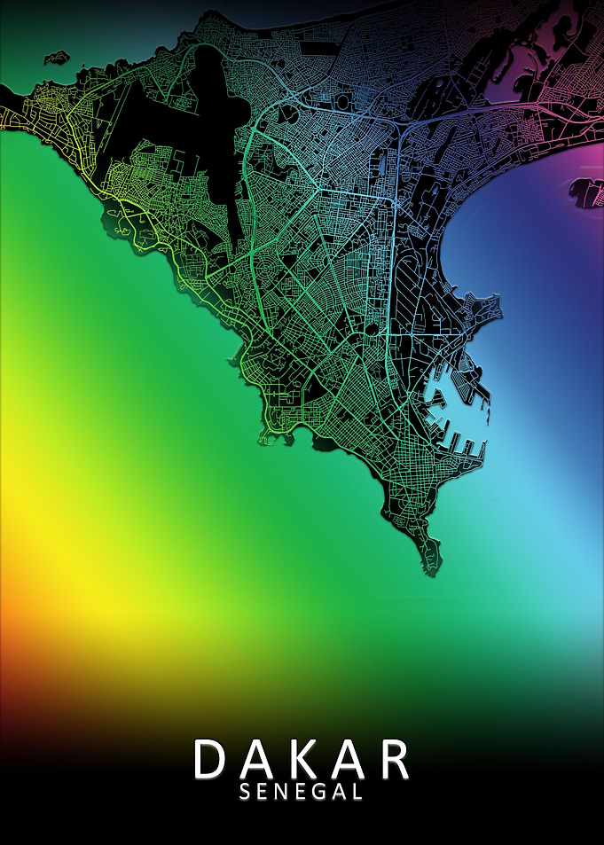 Dakar Rainbow City Map