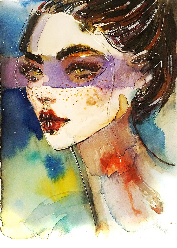 Fashion girl rainbow