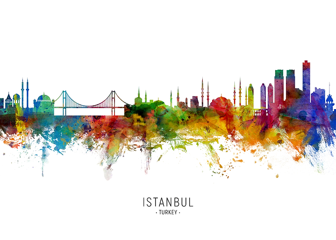 Istanbul Turkey Skyline