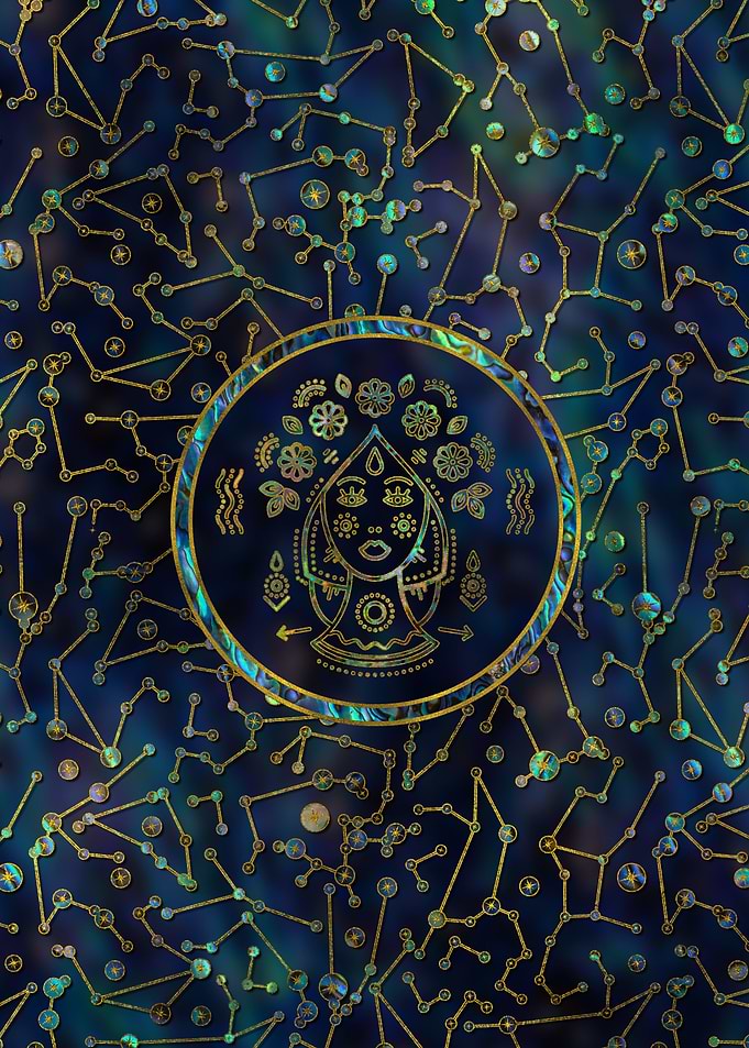 Virgo Zodiac Gold Abalone