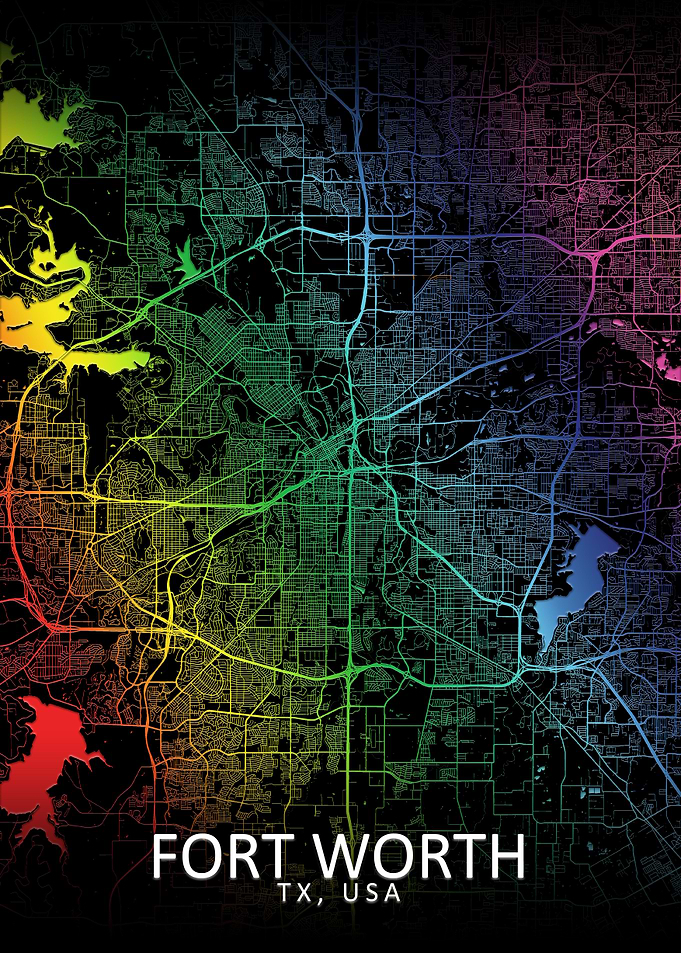 Fort Worth Rainbow CItyMap