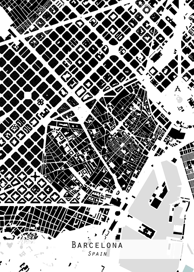 Barcelona city map