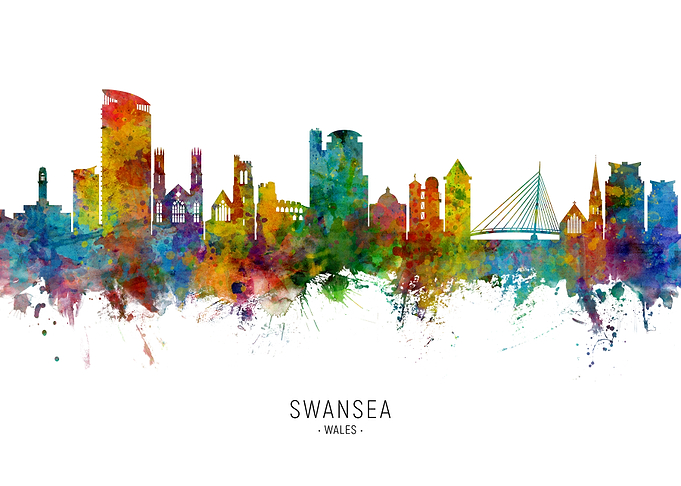 Swansea Wales Skyline