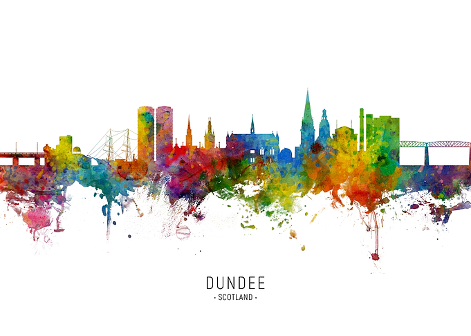 Dundee Scotland Skyline
