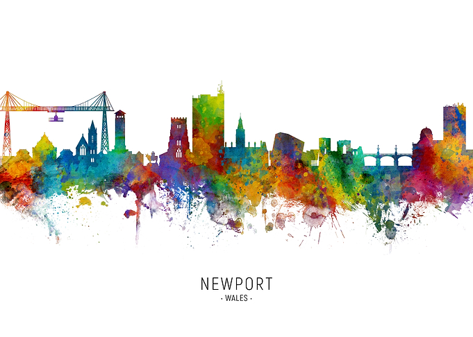 Newport Wales Skyline