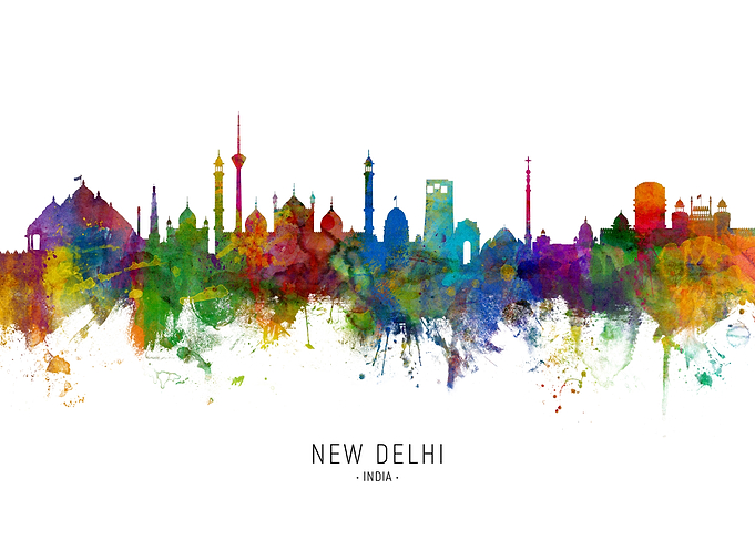 New Delhi India Skyline