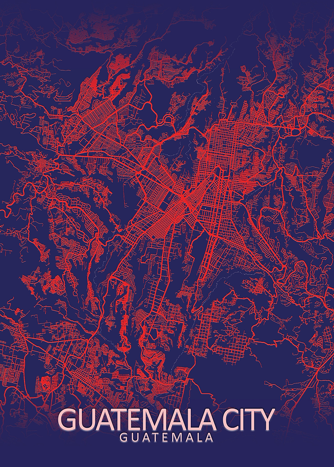 Guatemala City Dark Map