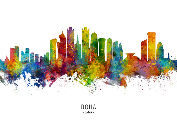 Doha Qatar Skyline