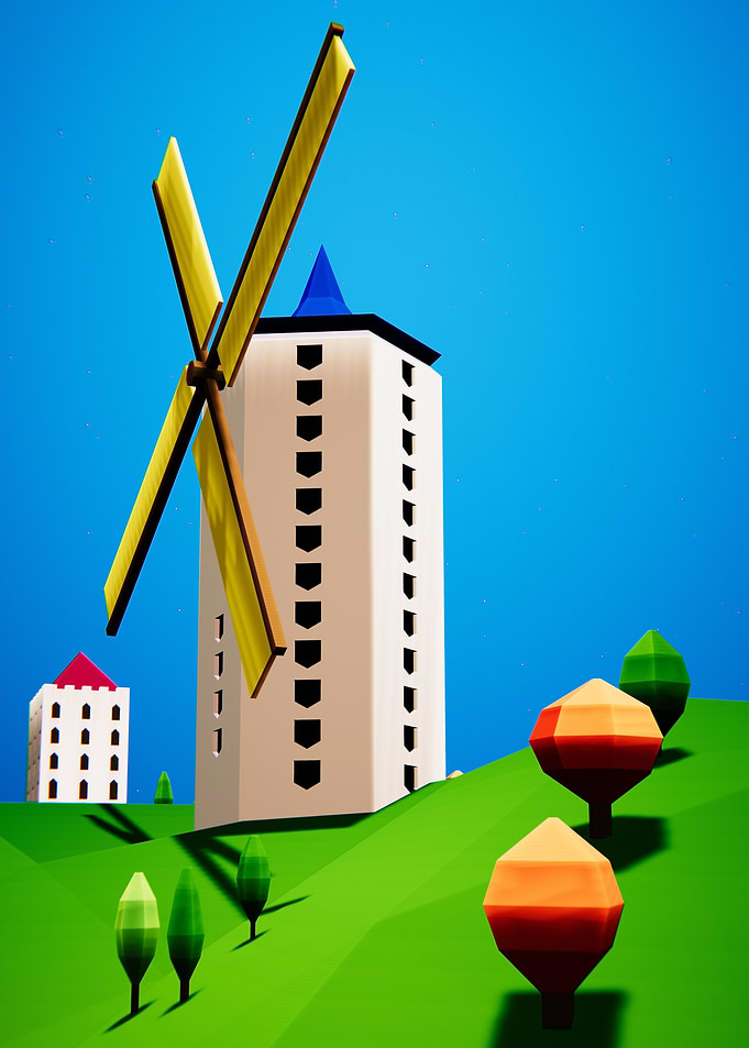 Windmill on a hill