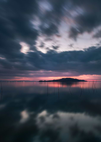 Silhouette of Isle Polvese