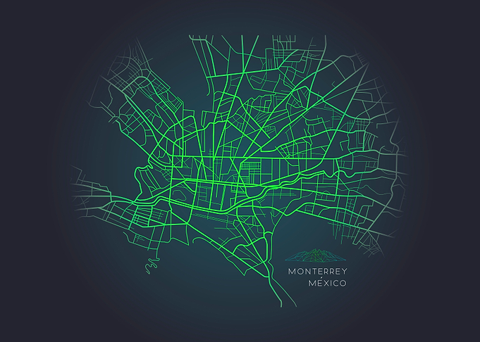 Monterrey Mexico city map