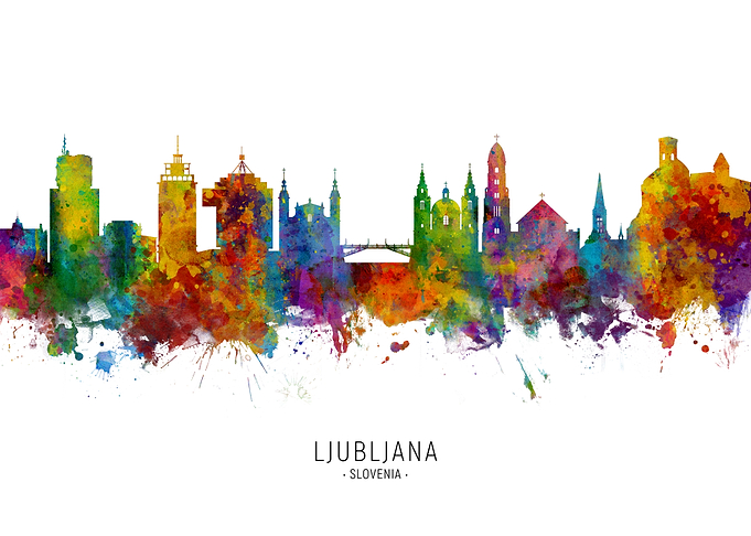 Ljubljana Slovenia Skyline