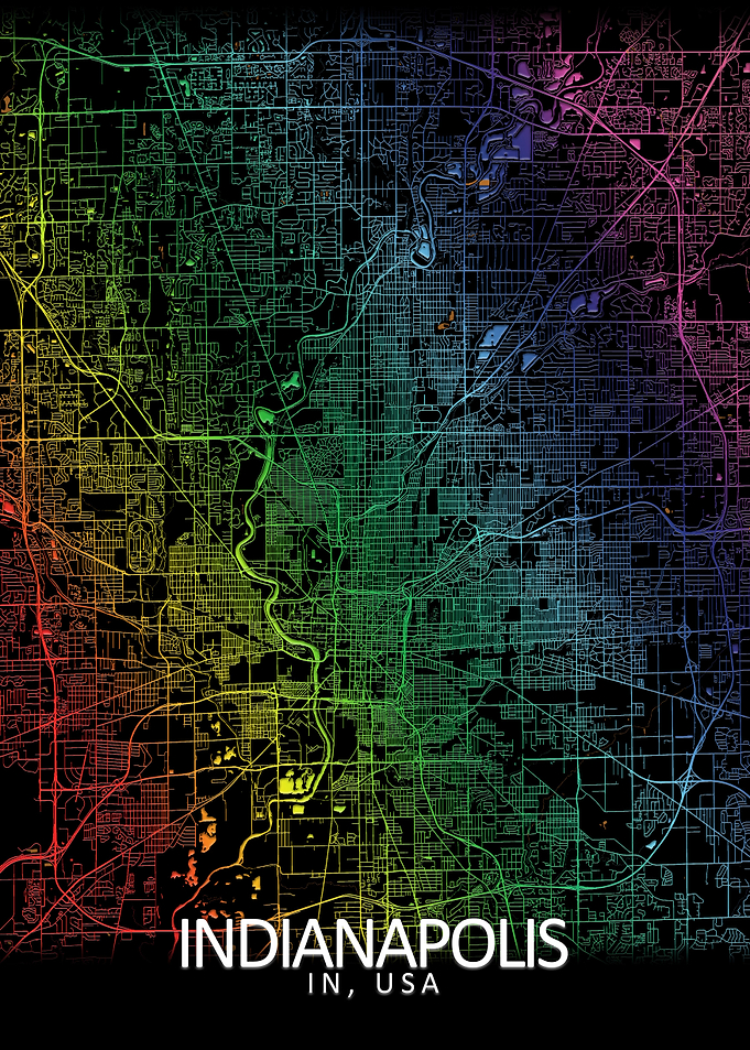 Indianapolis Rainbow Map