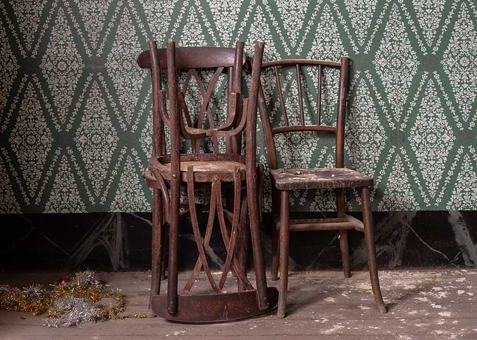 Abandoned oldie chairs
