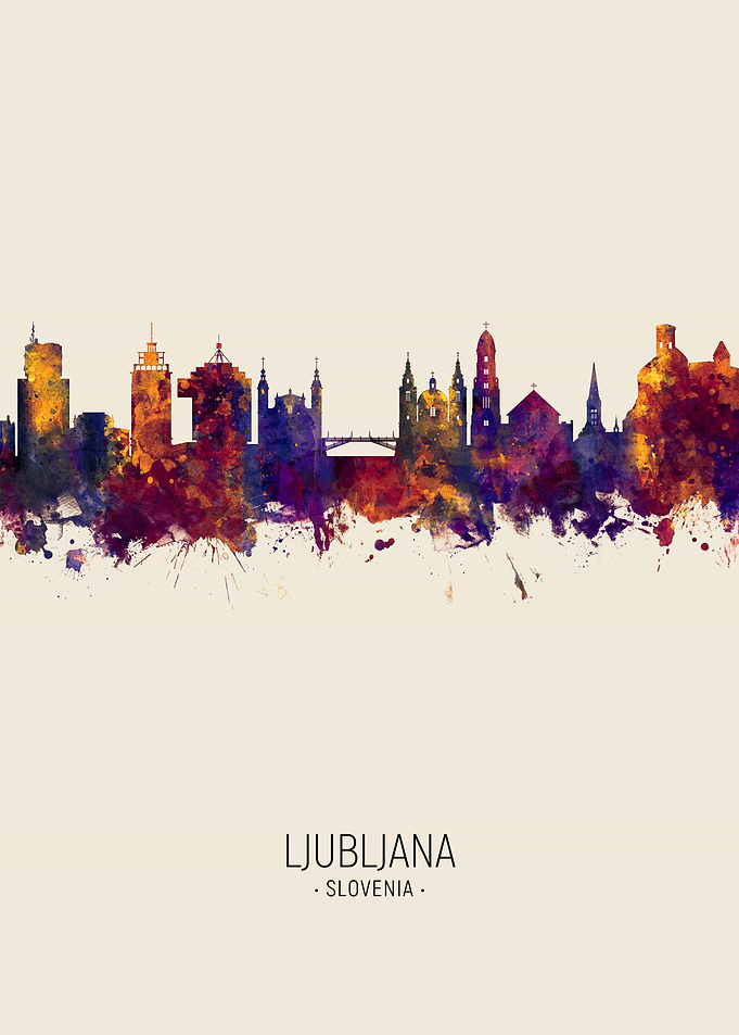 Ljubljana Slovenia Skyline