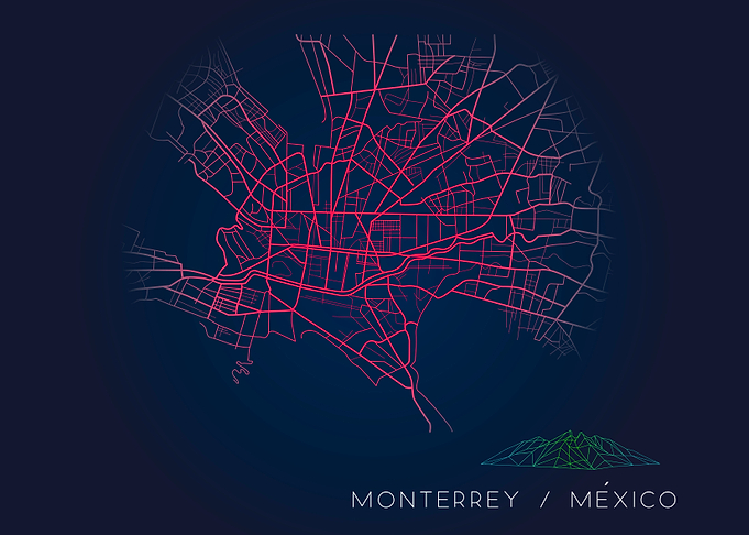 Monterrey Mexico city map