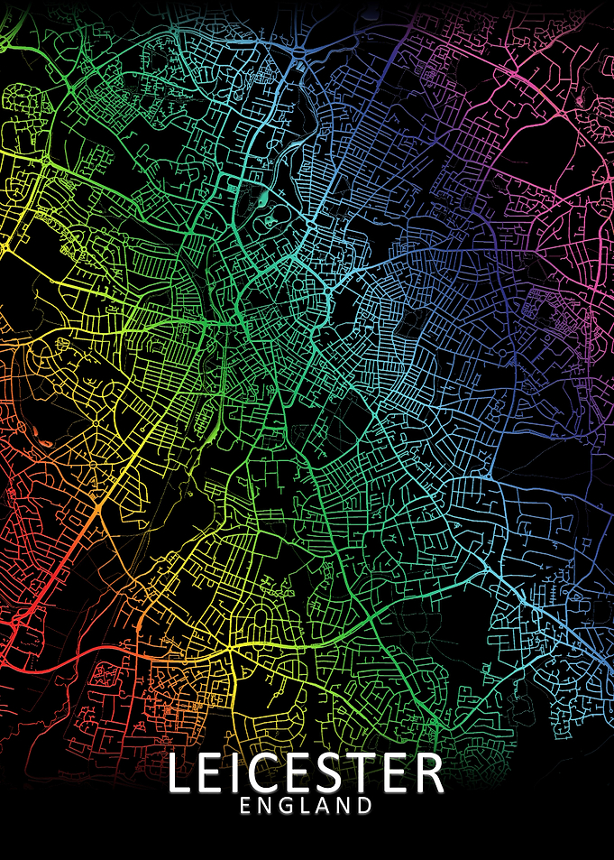 Leicester Rainbow City map